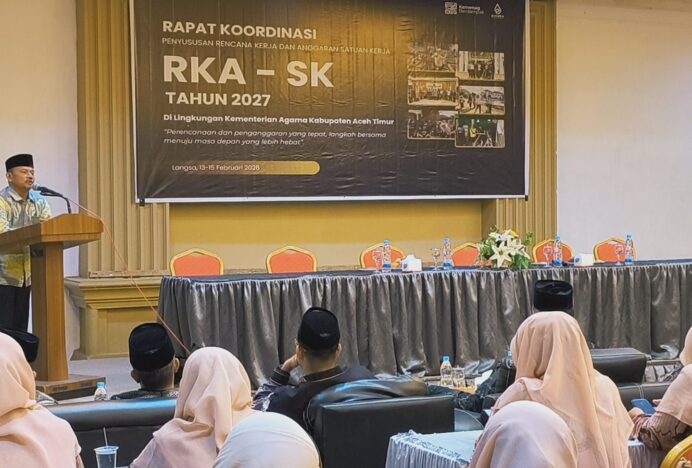 Rapat Koordinasi RKA-SK Tahun 2027 Kemenag Aceh Timur, Wujudkan Perencanaan Tepat dan Terarah