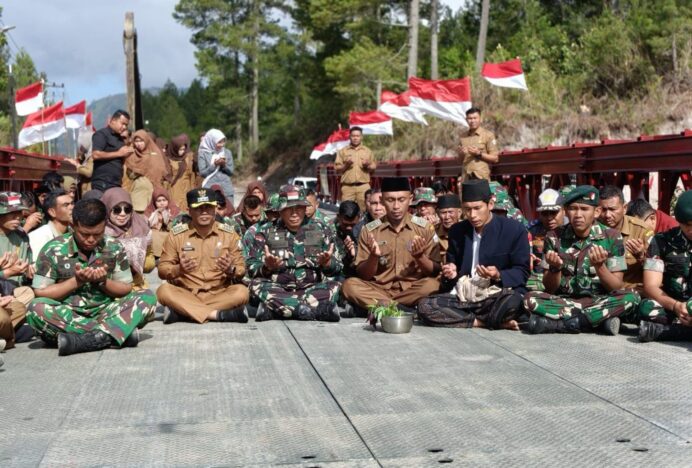 Jembatan Bailey Desa Karang Rejo Bener Meriah Diresmikan