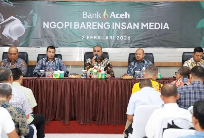 Perkuat Sinergi dan Komunikasi, Direksi Bank Aceh Ngopi Bareng Insan Pers