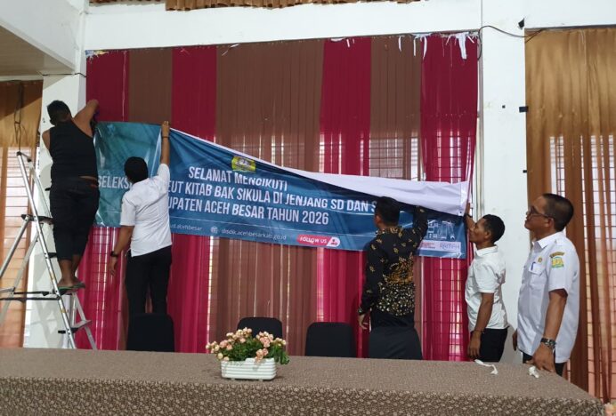 Disdikbud Aceh Besar Pantau Persiapan Lokasi Seleksi Guru Beut Kitab Bak Sikula