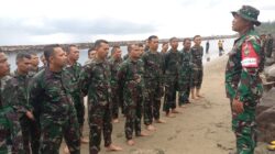 Asah Kemampuan Prajurit, Kodim 0101/KBA Gelar PSJM Renang Militer di Pantai Cermin