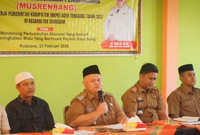 Wakil Bupati Heri Al Hilal Buka Musrenbang RKPK 2027 Kecamatan Semadam