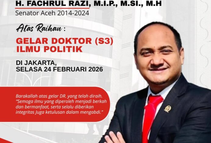 Mantan Jubir Partai Aceh Raih Doktor Ilmu Politik, Perjalanan Akademik Linear Sejak Sarjana