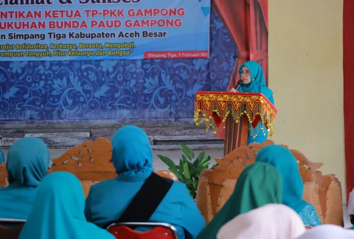 Wakil Ketua TP PKK Aceh Besar: PKK Harus Berperan Aktif Bentuk Karakter Generasi Emas 2045