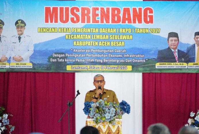 Masyarakat Lembah Seulawah Antusias Ikuti Musrenbang Tahun 2027, Ini Pesan Asisten III Sekda Aceh Besar