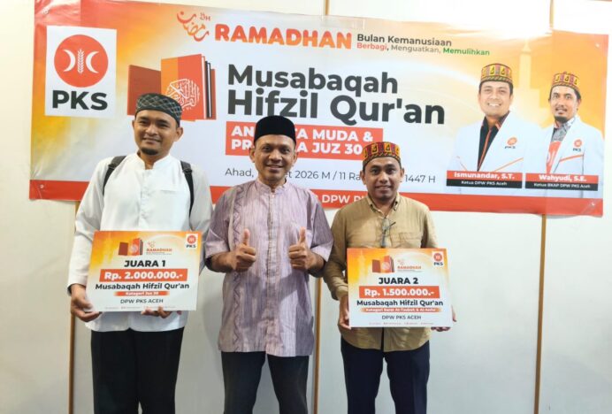 Kontingen PKS Kota Banda Aceh Raih Prestasi di Ajang Musabaqah Hifdzil Qur’an Tingkat Provinsi Aceh