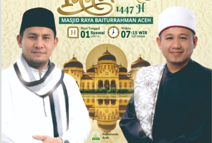 Shalat Idul Fitri 1447 H di Banda Aceh Dipusatkan di Masjid Raya Baiturrahman