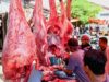 Penjual daging meugang pasar Induk Lambaro
