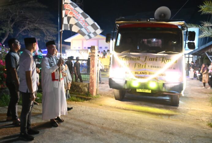 Perdana, Forkopimcam Bersama Forum Keuchik Blang Bintang dan Stakeholder Gelar Pawai Takbiran Keliling