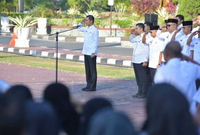 Sekda Aceh Pimpin Apel Perdana Pasca Idul Fitri