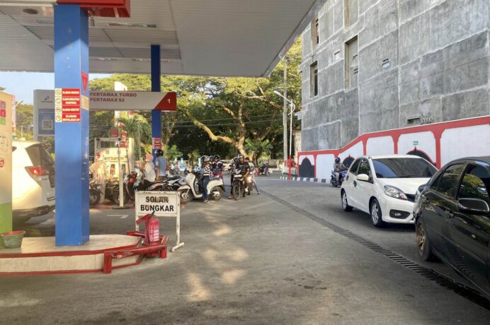 Antrian BBM di SPBU Banda Aceh Kembali Normal