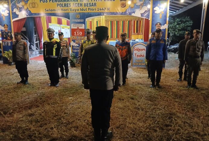 Satpol PP dan WH Aceh Besar Siagakan Personel di Empat Pos Pengamanan Mudik