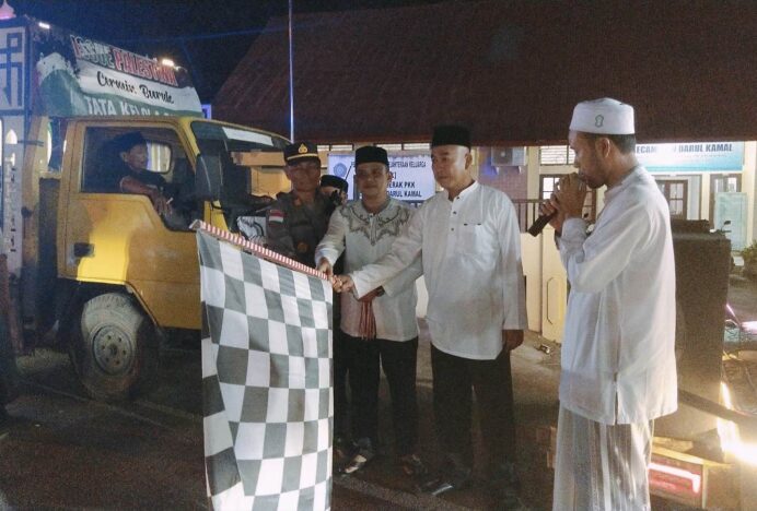 Meriahkan Idul Fitri, Camat Husaini Lepas Pawai Takbir Keliling Darul Kamal