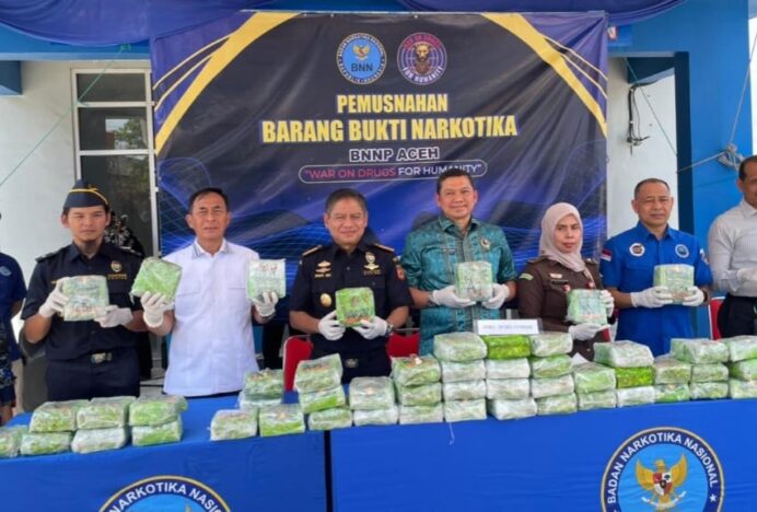 BNNP Aceh Musnahkan 60 Kg Sabu Hasil Pengungkapan Kasus di Bireuen