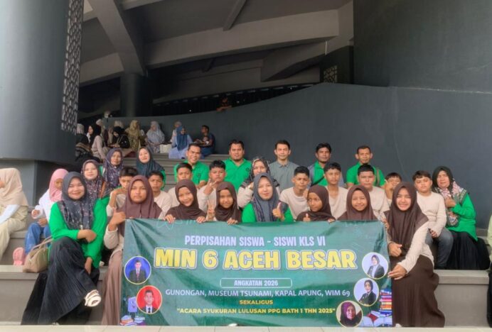 Perpisahan Berkesan, Edukasi Mendalam: MIN 6 Aceh Besar Padukan Wisata Sejarah dan Syukuran PPG