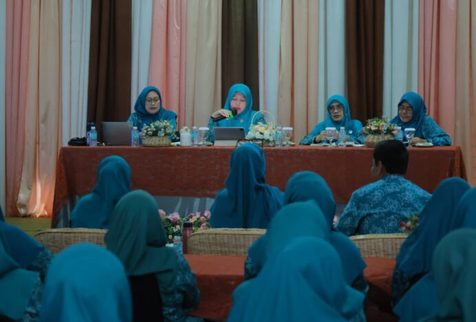 TP PKK Aceh Besar Gelar Pertemuan Rutin dan Halal Bihalal Pasca Idul Fitri