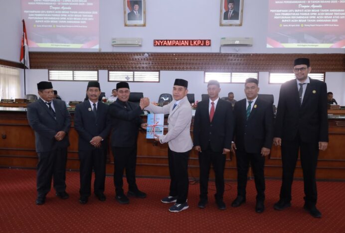 DPRK Aceh Besar Gelar Paripurna Penyampaian LKPJ 2025