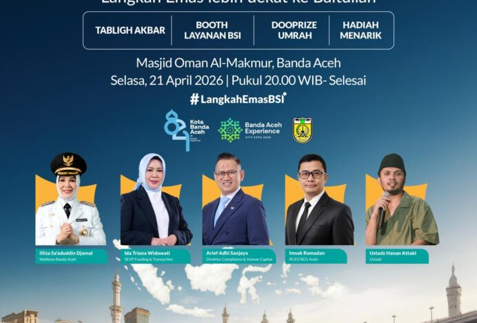 BSI–Pemko Banda Aceh Hadirkan “Banda Aceh Berhaji”, Ustadz Hanan Attaki Isi Kajian Spiritual