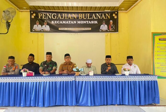 Pengajian Rutin Aparatur Montasik, Perkuat Nilai Religius dan Kebersamaan Lintas Sektor