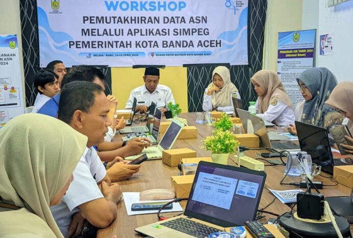 BKPSDM Kota Banda Aceh Gelar Workshop Pemutakhiran Data ASN melalui SIMPEG