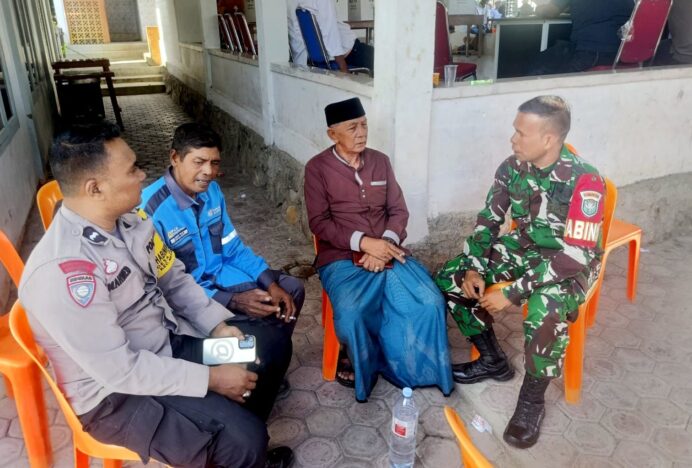 Babinsa Gampong Ladong Serukan Kerja Sama Pemeliharaan Keamanan di Wilayah