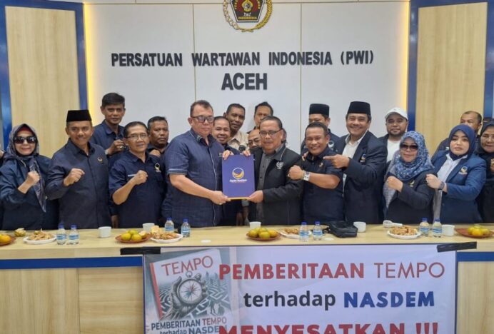 Pengurus NasDem Datangi PWI Aceh, Protes Pemberitaan Majalah Tempo
