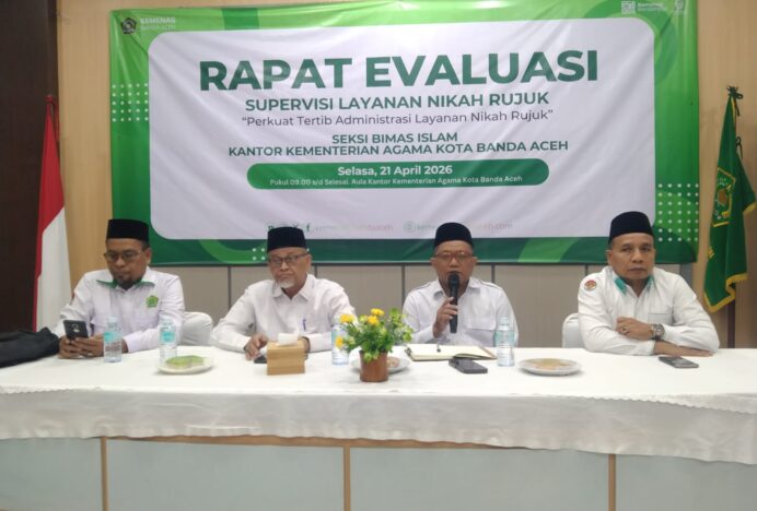Evaluasi Layanan Nikah Rujuk, Kemenag Banda Aceh Minta KUA Lebih Responsif dan Profesional