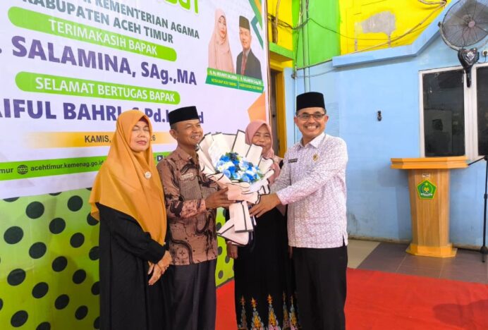 Lepas Sambut Kakankemenag Aceh Timur Berlangsung Haru dan Penuh Makna