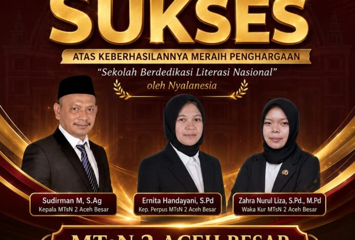 Sabet Penghargaan Nasional, Delegasi MTsN 2 Aceh Besar Bertolak ke Surakarta Besok Pagi
