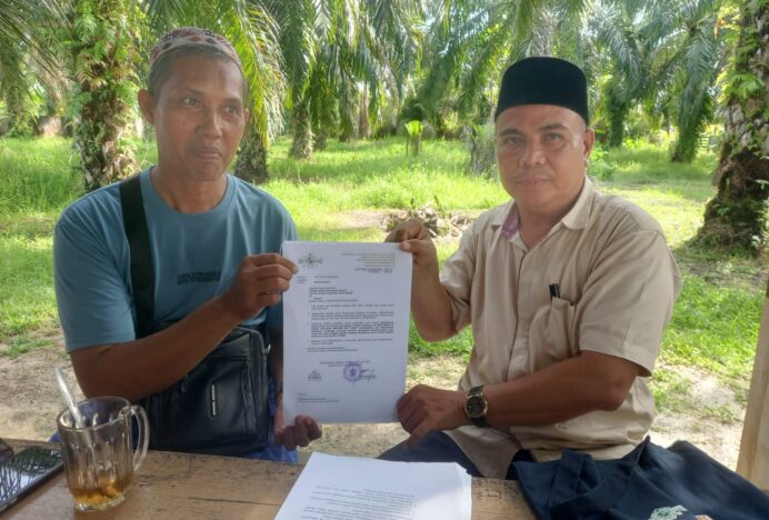 Ketua PCNU Aceh Singkil serahkan Rekomendasi Dukungan Pendirian Ponpes Al Marhamah Di Rantau Gedang