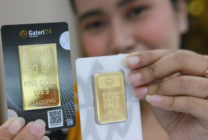 Harga Emas di Pegadaian Naik, UBS 1 Gram Meroket Rp 100 Ribu Lebih