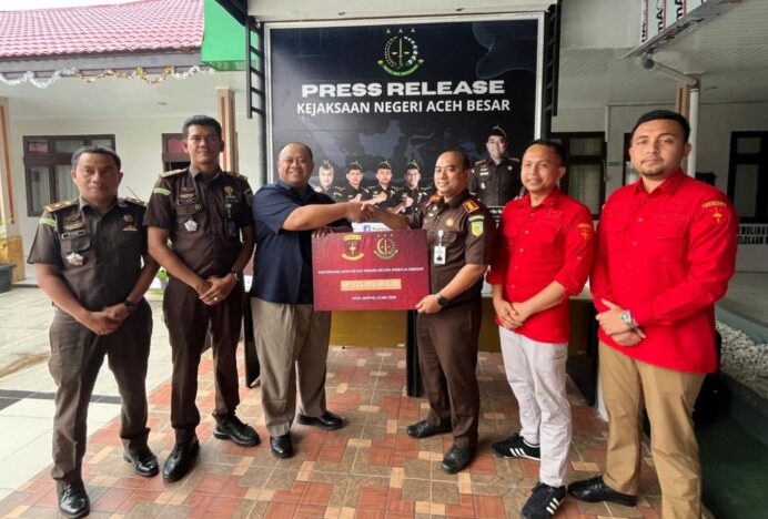 Kejari Aceh Besar Pulihkan Kerugian Negara Hampir Rp1 Miliar