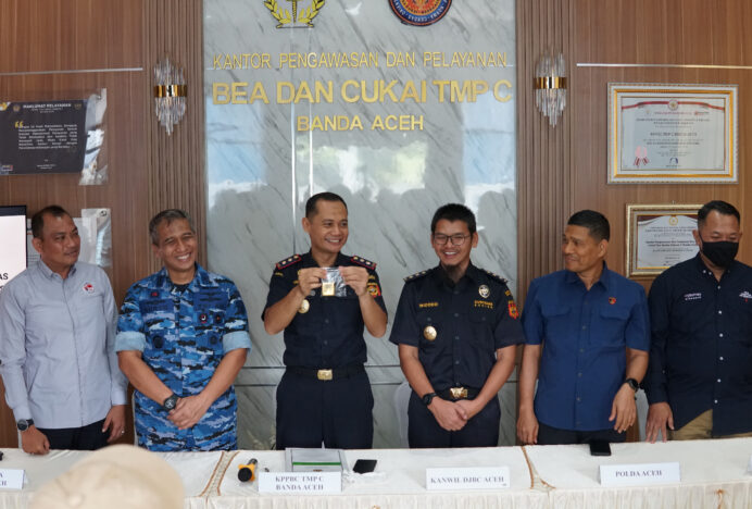 Bea Cukai Aceh Gagalkan Upaya Penyelundupan 527 Gram Emas ke Malaysia