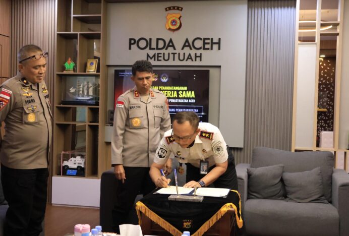 Polda Aceh dan Kanwil Ditjen Pemasyarakatan Aceh Teken Perjanjian Kerja Sama