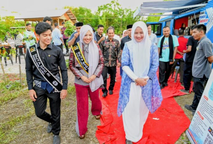 Suasana Festifal Srimusim Lampuuk 2026 di Sekolah Adat Srimusim Lampuuk, Kecamatan Lhoknga, Aceh Besar.
