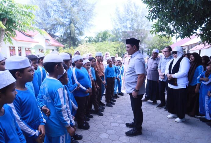 Saweu Sikula, Bupati Aceh Besar Dorong Pembangunan Fasilitas SDN 2 Lamcot