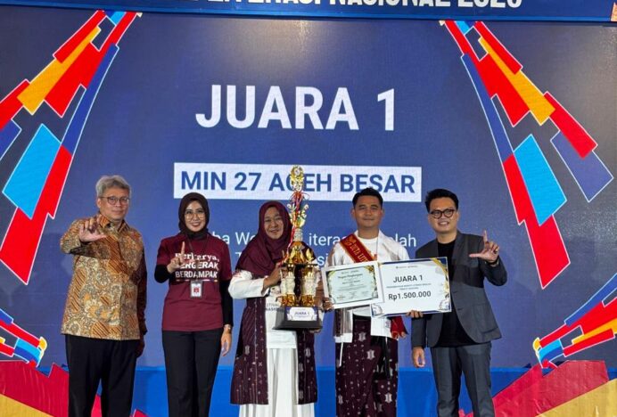 Borong 11 Penghargaan, MIN 27 Aceh Besar Raih Juara 1 Website Literasi pada FLN (Festival Literasi Nasional) Nyalanesia 2026