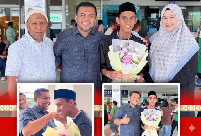 Dinsos Aceh Sambut Kepulangan Fathir, Peraih Juara III MTQ Disabilitas Nasional
