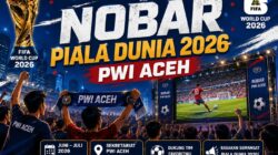 PWI Aceh Semarakkan Piala Dunia 2026, ‘Sulap’ Basement Kantor Jadi Tempat Nobar