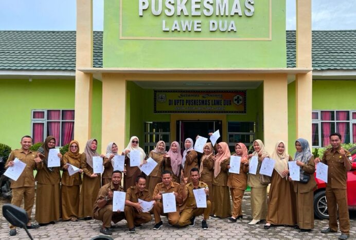 Tingkatkan Mutu Pelayanan, Puskesmas Lawe Dua Serahkan SK PPPK Paruh Waktu