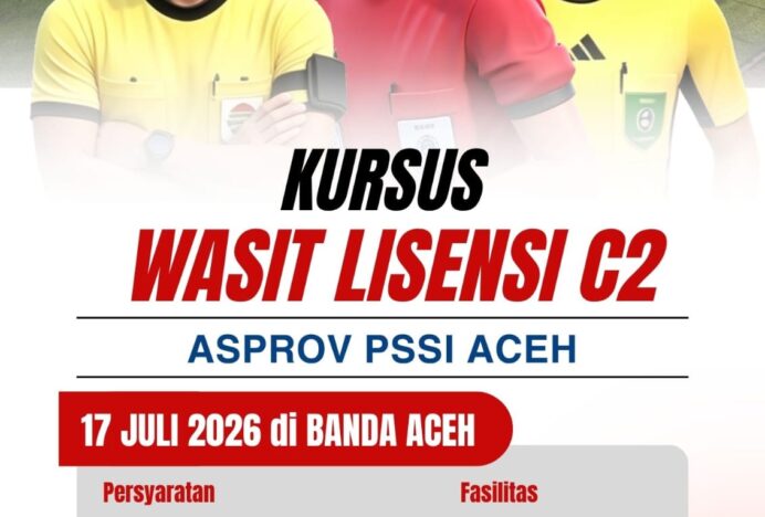 PSSI Aceh Buka Kursus Wasit Lisensi C2