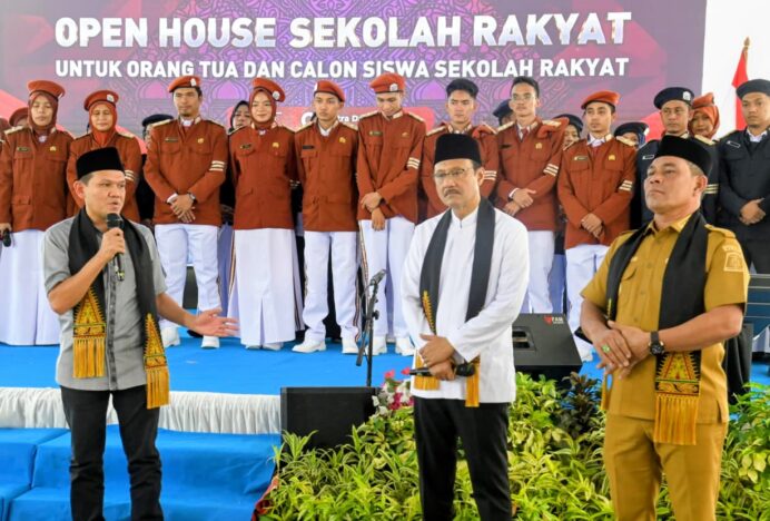 Wagub Aceh Bersama Menteri Sosial Hadiri Open House Sekolah Rakyat di Aceh Besar