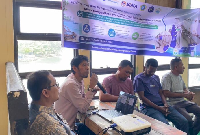 Akademisi UNIDA Aceh dan UAD Gelar FGD Optimalisasi Crab Bank Berbasis Energi Terbarukan di PPI Ulee Lheue