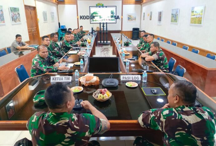 Kunjungan Tim Dalproggar Kodam IM ke Kodim 0101/KBA, Perkuat Pengawasan Program dan Anggaran