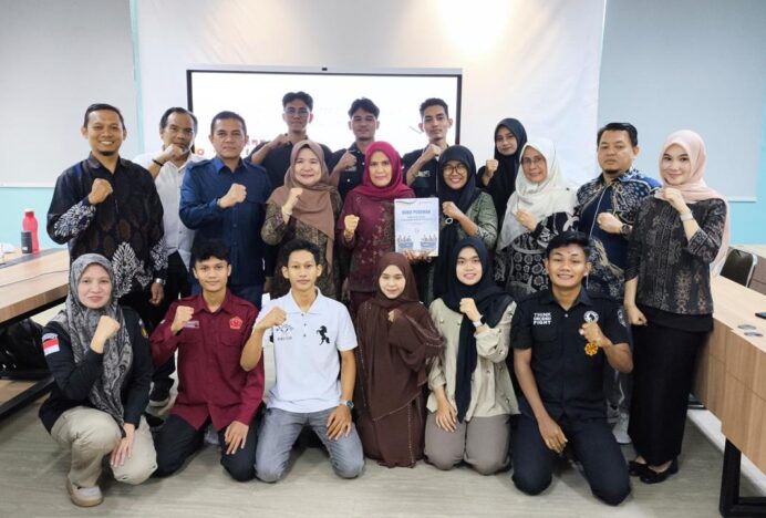 Bawaslu Aceh Besar Sosialisasikan Debat Penegakan Hukum Pemilu VI Tahun 2026 di FH Unaya