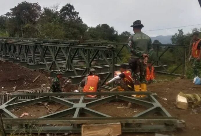 Pembangunan Jembatan Bailey Bintang Permata Capai 95 %