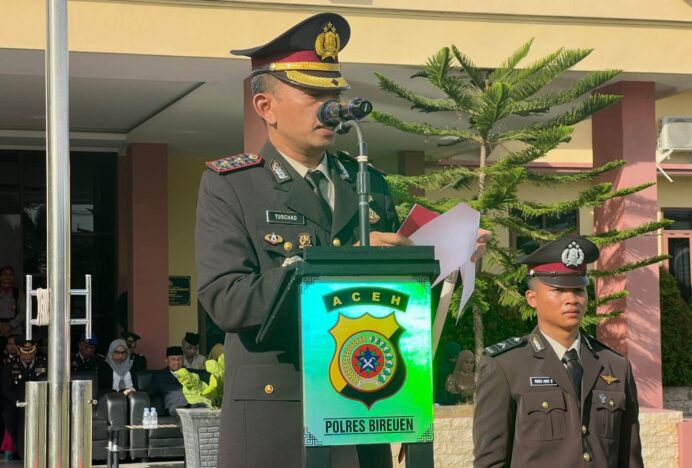 Kapolres Bireuen Irup Peringatan Hari Bhayangkara Ke-80