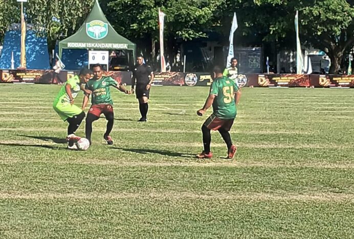 Kodim 0105/Aceh Barat Tampil Dominan, Taklukkan Kodim 0109/Aceh Singkil 7-0 pada Piala Pangdam IM Cup 2026