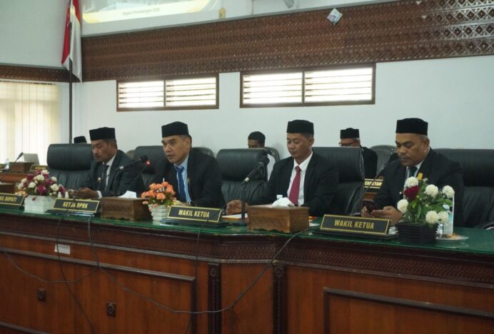 DPRK Aceh Besar Gelar Paripurna Penyampaian Nota Pengantar Raqan Pertanggungjawaban APBK 2025