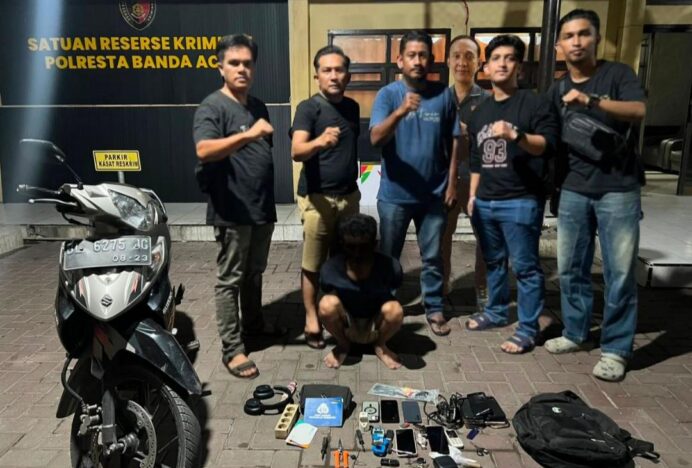 Residivis Pembobol Rumah di Banda Aceh Ditangkap, Enam Ponsel dan BPKB Diamankan